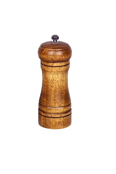 Bosile Gövdeli Komple Ahşap Tuz Karabiber Değirmeni Baharat Öğütücüsü 14 Cm 2 Adet
