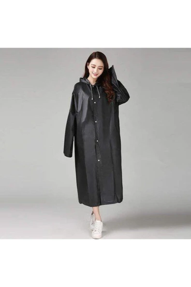 İstoc Trend Unisex Yağmurluk, Şeffaf Su Geçirmez Pvc Şık Kıyafetüstü Eva Yağmurluk