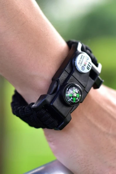 Lariss Paracord Survival 19 in 1 LED Işıklı Bileklik