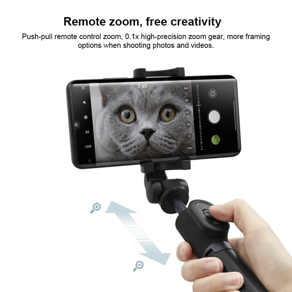 Orijinal Xiaomi Mijia XMZPGO5YM Zoom Katlanabilir Uzatılabilir Monopod Bluetooth Tripod Selfie Çubuğu - 3