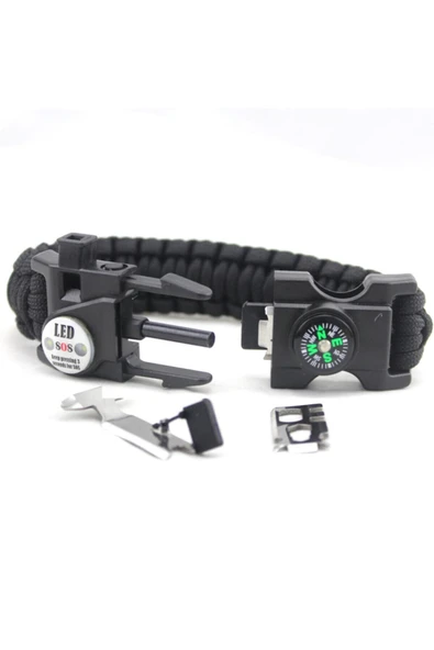 Lariss Paracord Survival 19 in 1 LED Işıklı Bileklik - 3