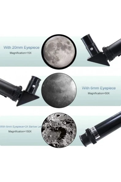 Bosile 400 x 70 Mm Refrakter Teleskoplar (15X150X), Telefon Adaptörlü Reflex (Karayı Düz Göstermekte) - 5