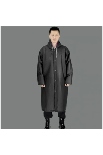 İstoc Trend Unisex Yağmurluk, Şeffaf Su Geçirmez Pvc Şık Kıyafetüstü Eva Yağmurluk - 2