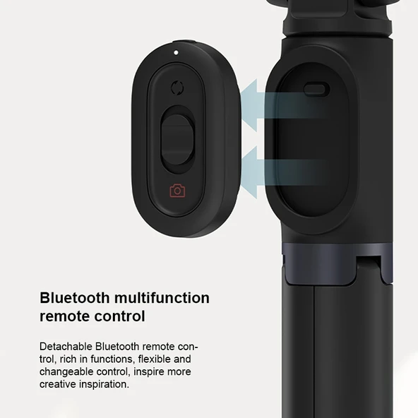 Orijinal Xiaomi Mijia XMZPGO5YM Zoom Katlanabilir Uzatılabilir Monopod Bluetooth Tripod Selfie Çubuğu - 4