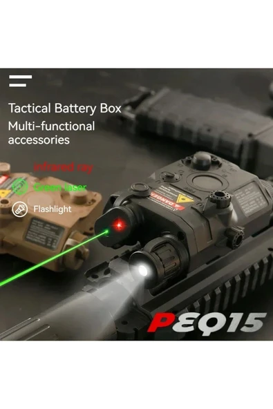 Bosile Peq15 için taktik kutu lazer lazer kızılötesi pil kutusu el feneri Jinming hassas grev SLR taktik ürün görseli
