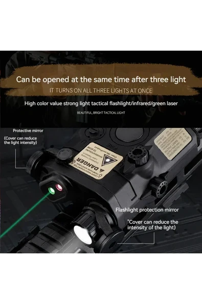 Bosile Peq15 için taktik kutu lazer lazer kızılötesi pil kutusu el feneri Jinming hassas grev SLR taktik - Resim 3