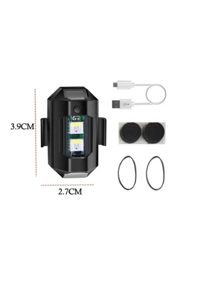 DNA Şarjlı Mini Led Işık/motor Çakar Led/drone Işığı/anti Çarpışma Uyarı Işığı - 7
