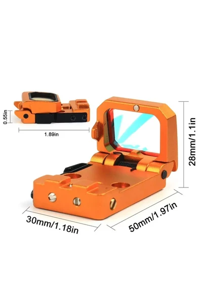 Bosile Taktik RMT Flip Red Dot Sight Holografik Refleks Katlama Kapsamı 20mm Picatinny Mount Tan Rengi ürün görseli