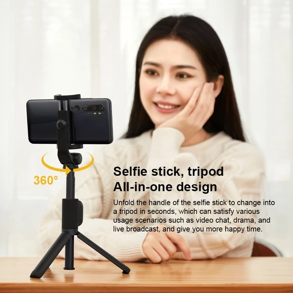 Orijinal Xiaomi Mijia XMZPGO5YM Zoom Katlanabilir Uzatılabilir Monopod Bluetooth Tripod Selfie Çubuğu - 6
