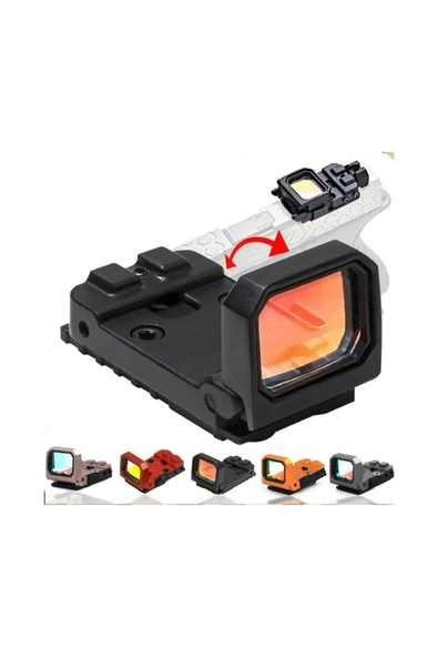 Bosile Katlanabilir Flip Up Red Dot - Resim 3