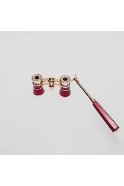 Bosile Prinç Metal Kaplamalı Deri Kılılflı Işlemeli Retro Görünümlü tiyatro Opera Dürbünü - Resim 5