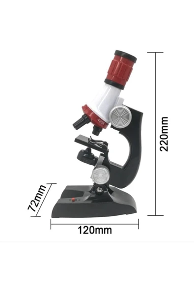 Bosile Faturalı Işıklı Mikroskop Çocuk Eğitimi Için Mikroskop Seti 100x400x1200x Büyütme - Resim 7
