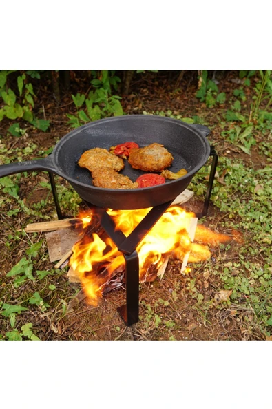 Nurcamp Saç Ayağı Katlanır Üçgen Izgara - 2