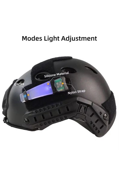 Bosile Taktik kask lambası mavi yeşil kırmızı IR Strobe su geçirmez açık Survival emniyet sinyal - Resim 3