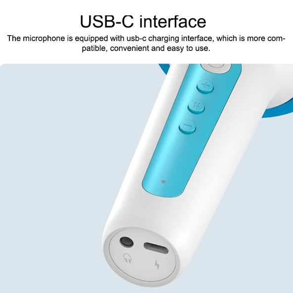 Xiaomi Youpin YMI Bluetooth 5.0 Kablosuz Karaoke Mikrofon Lite Mavi - 4