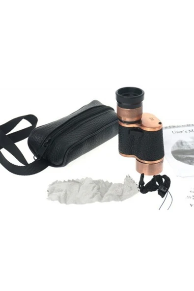 Nikula 6x24 Baıgısh2, Askeri Tarzi Pirinç Ve Deri Kaplamalı, Deri Çantalı Monocular Dürbün ürün görseli