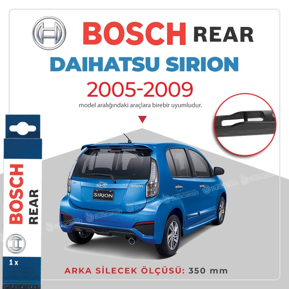 Bosch Rear Arka Silecek Daihatsu Sirion 2005-2009 ile uyumlu ürün görseli