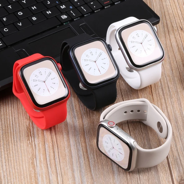 Apple Watch Series 8 45mm Renkli Ekran Çalışmayan Sahte Gösterim Modeli Gece Yarısı - 5