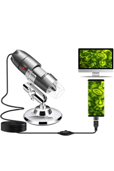 Miniroskop Dijital Taşınabilir 1000x 2mp 8 Ledli Usb Mikroskop Usb-micro Sd Aparatlı