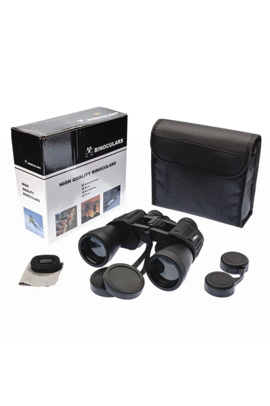 Nikula 7x50 - Geniş Ön Mercekli Profesyonel El Dürbünü - 1000m/56m - Siyah V3 - Resim 3