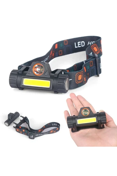 KuantumHome 1200 Lümen Su Geçirmez Cob LED Kaf Lambası Şarjlı Kafa Feneri Mıknatıslı Kafa Çalışma Lambası ürün görseli