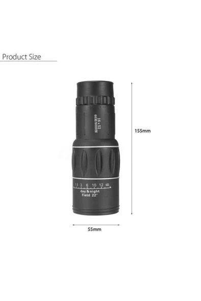Monocular Dürbün Hd Lens Monoküler Tekli Dürdün Avcı Dağcı Güvenlikçi Seyahat Küçük Cep Için 16*52 - Resim 6