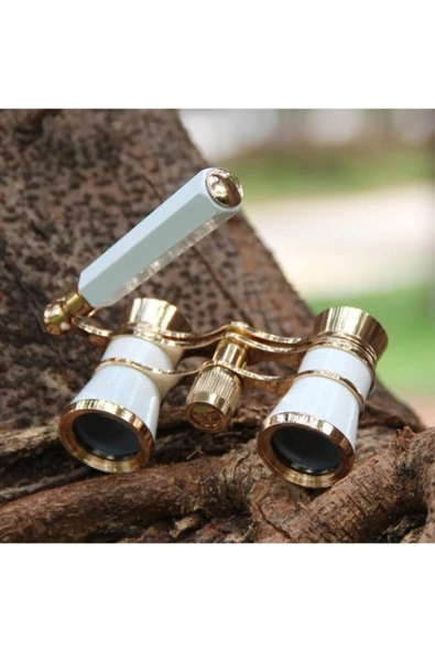 Comet 3x25 Prinç Beyaz Metal Kaplamalı Gemi,doğa,tiyatro,opera Tutamaklı Izleme Dürbünü - Resim 2