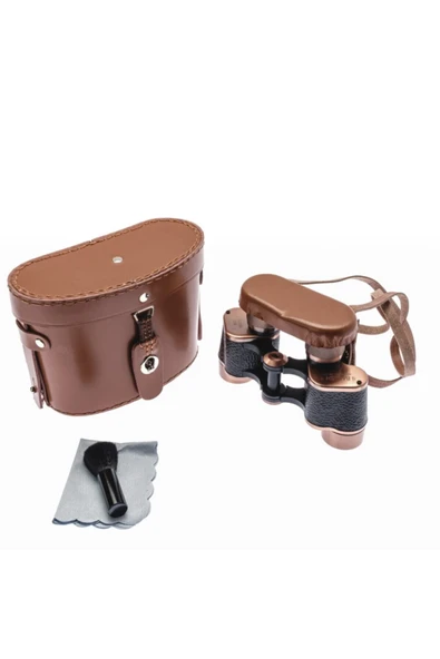 Baigish 6x24 Orjinal Deri Çantalı Prinç Kaplama Subay Dürbünü - Su Geçirmez - Rus Malı - 1000m/86m