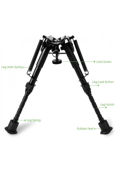 Bosile Üstün Metal Alaşım Bipod Çatalayak Pikatini Ray Uyumlu - Resim 3