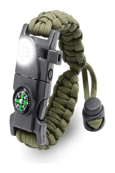 Bosile Depremde Ve Acil Afetlerde Pusula,fenerli Yüksek Desibel Düdüklü Hayatta Kalma Bilekliği