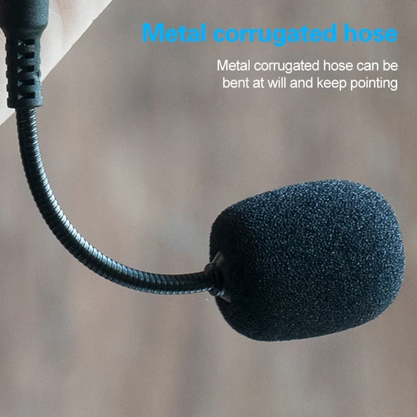 Stereo Bluetooth Kablosuz Tercüman Rehber Megafon Düz Mikrofon 35mm Jak - 4