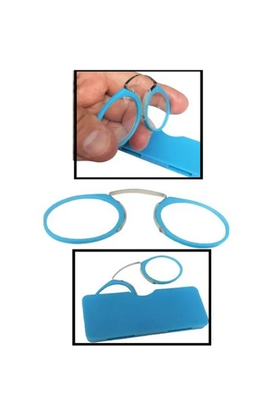 Keops Burun Üstü Sapsız Büyüteçli Gözlük Turkuaz Mavi