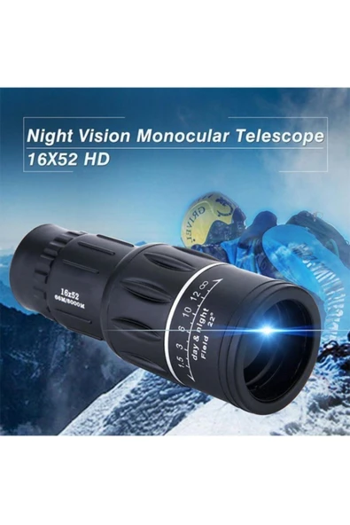 Monocular Dürbün Hd Lens Monoküler Tekli Dürdün Avcı Dağcı Güvenlikçi Seyahat Küçük Cep Için 16*52 - Resim 5