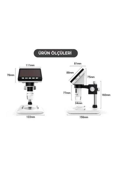 Bosile 12mp 5 Inch Ips Ekran Dijital Mikroskop Şarjlı Tv Çıkışı - Resim 5