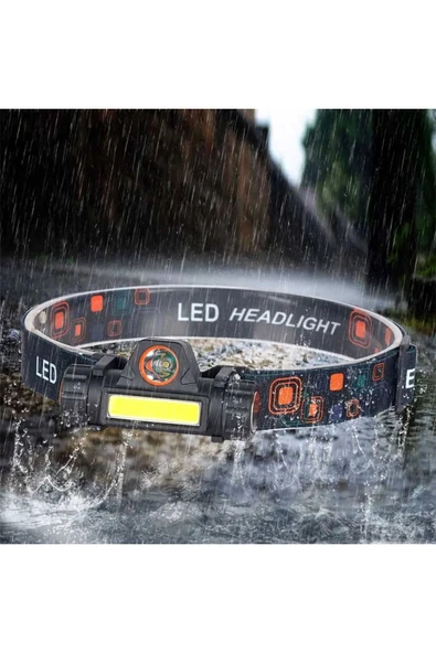 KuantumHome 1200 Lümen Su Geçirmez Cob LED Kaf Lambası Şarjlı Kafa Feneri Mıknatıslı Kafa Çalışma Lambası - Resim 7