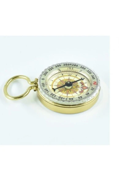 Nikula Yuvarlak Pirinç Fosforlu Pusula - Resim 3