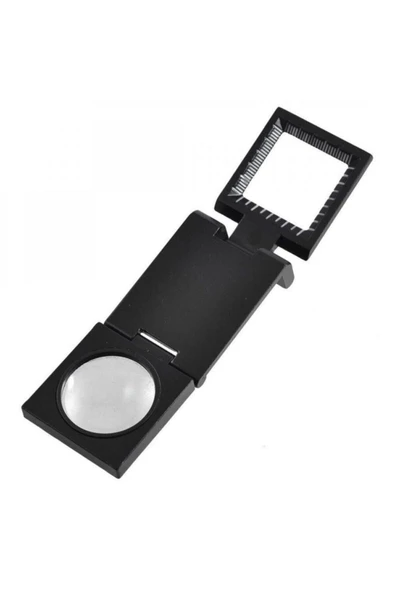 center34 Led Işıklı Lup Mercek Metal Katlanır Ölçekli Kılıflı Büyüteç - 4
