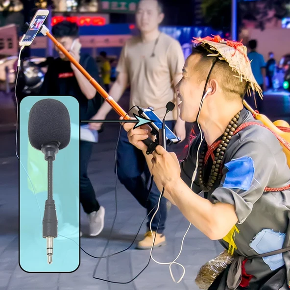 Stereo Bluetooth Kablosuz Tercüman Rehber Megafon Düz Mikrofon 2.5mm Jak - 6