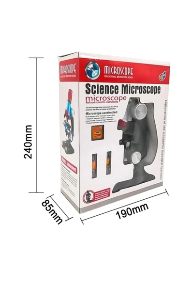 Bosile Faturalı Işıklı Mikroskop Çocuk Eğitimi Için Mikroskop Seti 100x400x1200x Büyütme - Resim 8