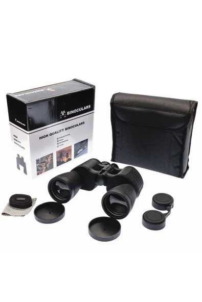 Nikula 7x50 - Geniş Ön Mercekli Profesyonel El Dürbünü - 1000m/56m - Siyah V4 ürün görseli