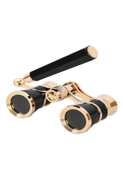 Comet 3x25 Prinç Siyah Metal Kaplamalı Gemi,doğa,tiyatro,opera Tutamaklı Izleme Dürbünü - Resim 3