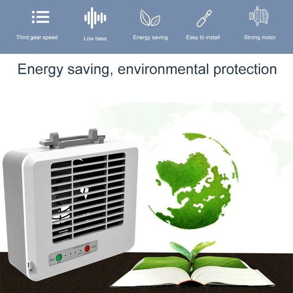 Taşınabilir Mini Sessiz Ev Tipi Enerji Tasarruflu Masaüstü Klima Fanı Beyaz - 7
