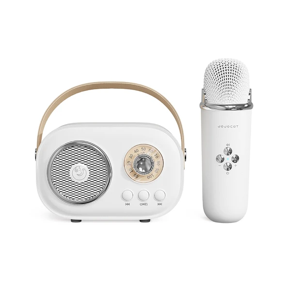 C20 Plus Çok Fonksiyonlu Karaoke Bluetooth Hoparlör ve Mikrofon Beyaz
