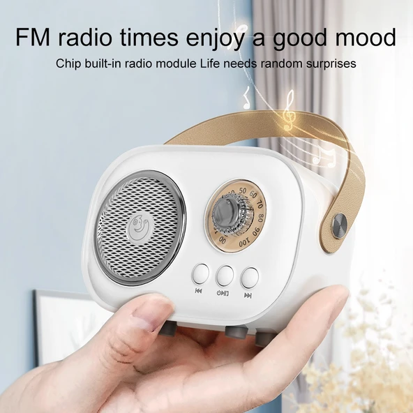 C20 Plus Çok Fonksiyonlu Karaoke Bluetooth Hoparlör ve Mikrofon Beyaz - 2