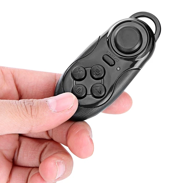 Kablosuz Bluetooth Uzaktan Kumanda Mini Gamepad Selfie Deklanşör Müzik Kontrolü Android iOS Telefon Tablet - 4