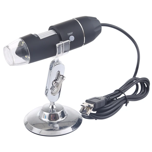 USB Dijital Mikroskop HD 0.3MP Görüntü Sensörü 2560x1920P 8 LED Işıklı Profesyonel Standlı