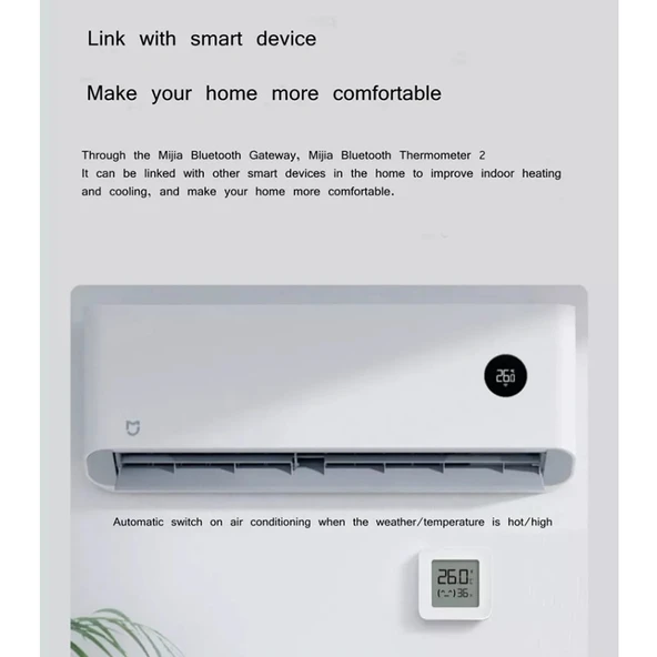 Orijinal Xiaomi Mijia Bluetooth Sıcaklık ve Nem Ölçer 2 - 4