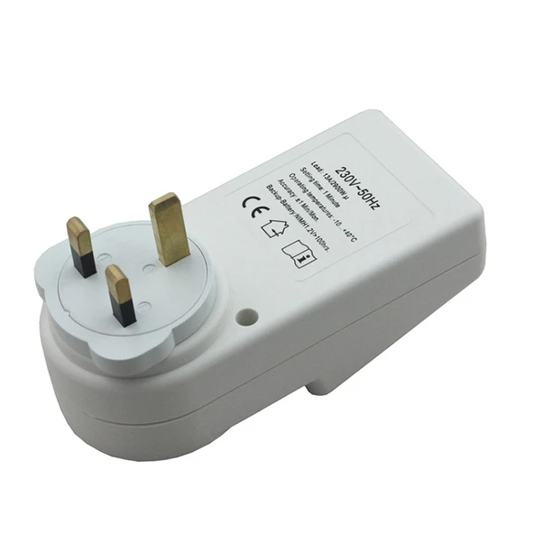 AC 230V Akıllı Ev Prizi LCD Ekranlı Saat Yaz Saati Fonksiyonlu 12 24 Saat Değiştirilebilir Zamanlayıcı Anahtarlı UK Fiş - 5