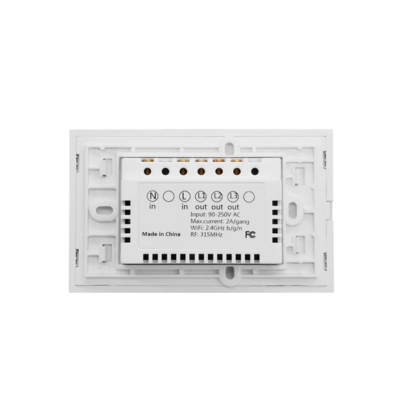 WS US 02 EWeLink Uygulama ve Dokunmatik Kontrol 2A 2 Kanallı Temperli Cam Panel Akıllı Duvar Anahtarı AC 90V 250V US Priz - 3