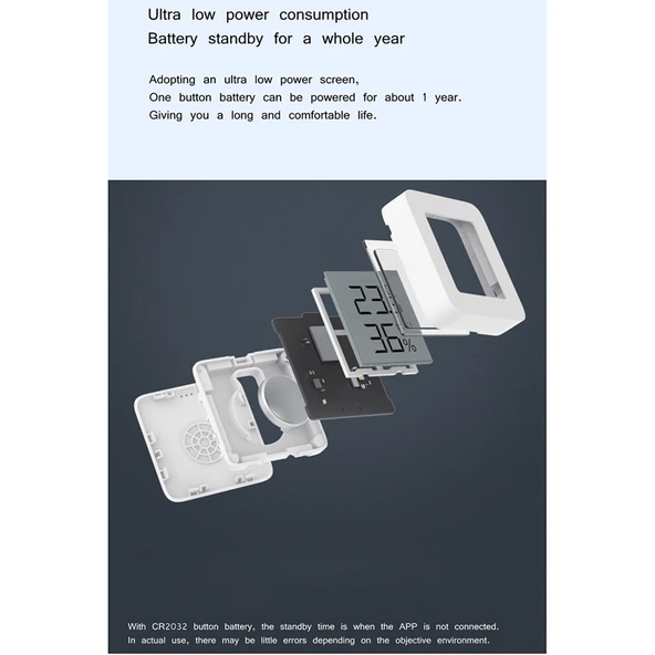 Orijinal Xiaomi Mijia Bluetooth Sıcaklık ve Nem Ölçer 2 - 10
